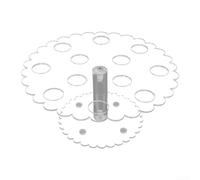 Durashmall Présentoir à 12 trous pour cônes de crème glacée en acrylique transparent pour magasins, fêtes, 26 cm de diamètre avec fentes de 3 cm pour éviter le basculement, sécurisé et soigné