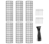 Durashmall Protection de tronc d'arbre en métal avec piquets extensible pour protection des plantes, cage de jardin en maille avec crochets au sol pour jeunes arbres écorce d'arbre (A)
