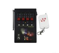 Durashmall Récepteur de télécommande longue portée sans fil jusqu'à 500 mètres avec 6 télécommandes et 6 récepteurs 4 canaux ABS résistant aux chocs pour fête de mariage, spectacles, événements Noir