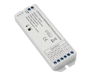 Durashmall RF 2.4G Bouton Tactile Monochrome LED Variateur Contrôleur avec Télécommande pour Bandes LED 5V 12V 24V 36V Max 8A Installation Magnétique et Signal (Récepteur)