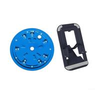 Durashmall Roue de théorie musicale en alliage d'aluminium - Outil d'apprentissage pour débutants et musiciens - Portable - 11 x 11 x 3 cm - Noir (bleu)