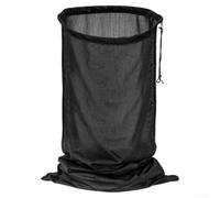 Durashmall Sac de collecte de déchets de bois, sac de paillage de feuilles, 61 x 122 cm, grande capacité pour broyeurs et coupe-débris de jardin, maille noire