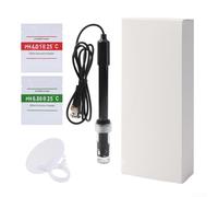 Durashmall Sonde de pH, électrode, connecteur BNC capteur de pH pour test de potentiométrie en laboratoire hydroponique, plage de pH 0-14 avec solutions tampon d'étalonnage incluses, câble de 1,2 m