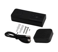 Durashmall Sonnette vidéo intelligente avec réveil à distance vidéo et interphone 1000 mAh Batterie HD sans fil Installation sans fil pour la sécurité à domicile