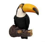 Durashmall Statues de jardin - Figurine de toucan à suspendre - Décoration pour pelouse, jardin, cour - 19,3 x 11 x 29 cm (jaune)