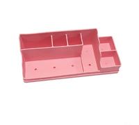 Durashmall Support de brosse à dents en silicone pour comptoir de salle de bain et accessoires d'évier de cuisine, grand plateau de rangement 35 x 14 x 11 cm, noir, gris, vert, rouge clair, O (rouge