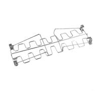 Durashmall Support de cuisse et d'aile de poulet - 14 emplacements - En acier inoxydable - Pliable - Pour rôtir au four - Pour une cuisson uniforme - Passe au lave-vaisselle - Argenté