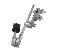 Durashmall Support de cymbale en métal pour extension de batterie réglable et pliable Accessoire de percussion pour la pratique et l'entraînement Argenté Taille courte (longueur)