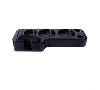 Durashmall Support de porte-filtre pour tamper - Organisateur de station de tampage expresso - Matériau ABS - Base antidérapante pour panier filtrant de 51, 53, 58 mm - Support pour brosse - Noir