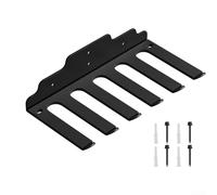 Durashmall Support de rangement mural pour haltères en acier robuste pour barres d'haltères, bandes de résistance et ceintures de levage, support multi-usage pour économiser de l'espace (6 crochets)