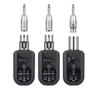 Durashmall Système de microphone sans fil 2,4 GHz XLR adaptateur émetteur-récepteur avec faible latence pour micros à condensateur dynamique Live DJ scène de mariage jusqu'à 48,8 m de portée Noir