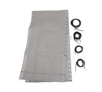 Durashmall Tissu de rechange pour fauteuil inclinable et kit de base de siège avec 4 cordes de chaise gravité, tissu de rechange pour chaise balancelle d'extérieur de 160 x 43,2 cm (blanc gris)