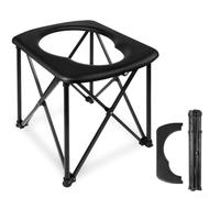 Durashmall Toilettes de camping pliables ultralégères et portables - Cadre en alliage d'aluminium robuste - Capacité de 158,8 kg - Design compact et pliable pour randonnée, pêche, camping-car, voyage