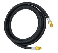 Durashmall Tuyau de soudage à gaz inerte 5/8 UNF-18RH pour régulateur de débitmètre MIG TIG, Argon, hélium, tuyau en caoutchouc haute pression, 300 psi, noir (9,1 m)