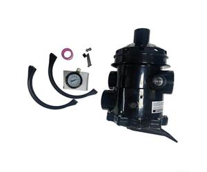 Durashmall Vanne de commande avec collier de serrage pour Hayward SP071620T, vanne multiport pour filtre à sable de 5,1 cm, pièce de rechange pour systèmes de piscine Pro Series Top Mount