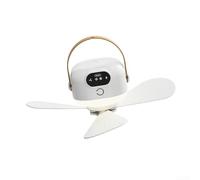 Durashmall Ventilateur de plafond rechargeable USB avec télécommande 2000-4000 mAh comme indiqué couleur portable, pliable, tente de camping, lumière 3 vitesses, charge de type C pour camping-car