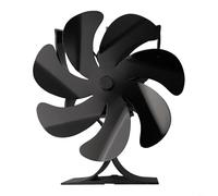 Durashmall Ventilateur de poêle alimenté par la chaleur avec 7 pales pour cheminée, brûleur à bois, silencieux et efficace, circulation de l'air de 50 °C à 350 °C, température de fonctionnement en