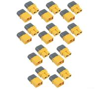 Durashmall XT60H Lot de 10 paires de connecteurs plaqués or mâle et femelle avec couvercle pour une connexion sécurisée de la batterie RC