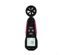 Durashmall ZT-FS1 Anémomètre numérique avec mesure de la température et de l'humidité 0,4 à 30 m/s Écran LCD pour observation météorologique et surveillance de l'environnement Noir