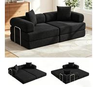 DURASPACE Canapé-lit Pliable 200cm modulable compressé Matelas intégré | Canapé multifonction boneless avec base antidérapante, livraison compacte, parfait pour utilisation dans le salon
