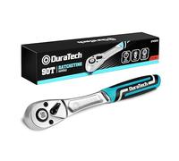 DURATECH Clé à Cliquet 3/8" avec 90 Dents, Cliquet à Dégagement Rapide en Acier Chrome Vanadium, Clé à Cliquet Reversible, Tête Compacte, Angle d'Actionnement 4°, Outils de Réparation Professionnels