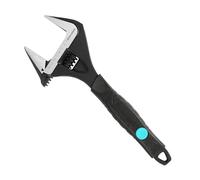 DURATECH Clé à Molette Réglable de 250mm, Clé à Lavabo à Mâchoires Larges avec Finition Noire Oxydée, en Acier Cr-V, Graduée en Unités SAE et Métriques, Poignée Ergonomique