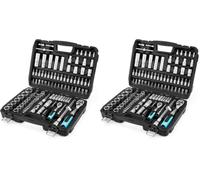 DURATECH Coffret de Douilles Embouts et Clés à Cliquet 108 pièces (Lot de 2)