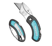 DURATECH Cutter Professionnel, Cutter Pliant à Changement Rapide de Lame, Couteau Utilitaire de Poche Design en Forme d’Œuf, Facile à Transporter, Idéal pour Carton, Cuir, PVC et Papier