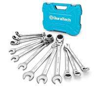 DURATECH Jeu de Clés à Cliquet Tête Flexible, 12 Pièces, 8-19 mm