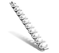 DURATECH Jeu de Clés à Patte D’Oie 3/8", 10 Pièces 10-22 mm, Acier Cr-V | Profil Ouvert, Finition Chromée Brillante, Rail de Rangement