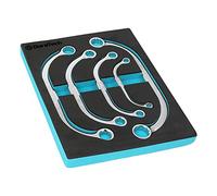 DURATECH Jeu de clés polygonales demi-lune, Jeu de clés à doubles en acier au chrome vanadium, 5 pièces, métriques, 8-22mm, avec organiseur à outils en mousse EVA