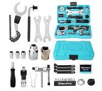 DURATECH Kit d'Outils de Réparation pour Vélo 31 pièces avec Mallette Pratique, Ensemble d'Outils de Vélo Portable pour la Réparation des Pneus, des Chaînes et du Pédalier