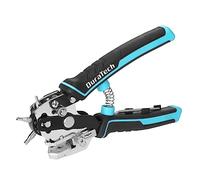 DURATECH Pince Perforatrice Rotative avec 6 Tailles de Poinçon Interchangeables, Outil de Perforation avec Règle pour Cuir, Ceinture, Tissu, Papier, Carte, Plastique, Sac