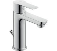 Duravit A.1 Robinet de lavabo Taille M (Bec Hauteur 109 mm) Robinet de salle de bain avec bonde de tirage Chromé