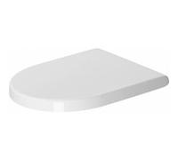 Siège de WC Duravit Starck 3 sans charnières SoftClose acier inoxydable, blanc, 0063810000