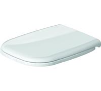 Duravit Abattant WC D-Code, Abattant WC avec amortisseur de fermeture, Abattant Toilette en Uréa-Duroplast, Couvercle de Toilette avec Charnières en Acier Inoxydable, Blanc