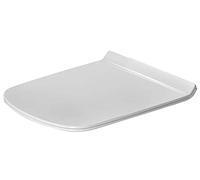 Duravit Abattant WC Durastyle, Abattant Toilette en Uréa-Duroplast, Couvercle de Toilette avec Charnières en Acier Inoxydable, Version rallongée, Blanc