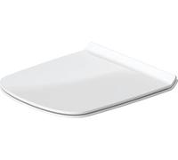 Duravit Abattant WC Durastyle, Abattant Toilette en Uréa-Duroplast, Couvercle de Toilette avec Charnières en Acier Inoxydable, Blanc