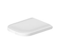 Duravit Abattant WC Happy D.2, Abattant WC avec amortisseur de fermeture, Abattant Toilette en Uréa-Duroplast, avec Charnières en Acier Inoxydable, Blanc