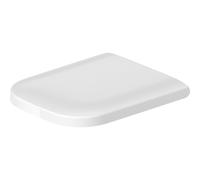 DURAVIT Abattant WC Happy D.2 avec frein de chute et charnières inox - Blanc brillant