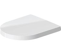 Duravit Abattant WC ME by Starck Compact, Abattant WC avec amortisseur de fermeture, Abattant Toilette en Uréa-Duroplast, avec Charnières en Acier Inoxydable