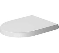 Duravit Abattant WC Starck 2/Darling New, Abattant WC avec amortisseur de fermeture, Abattant Toilette en Uréa-Duroplast, avec Charnières en Acier Inoxydable, Blanc