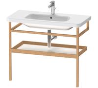 Duravit Porte-serviettes DuraStyle DS988301876 94 x 44 cm blanc mat/chêne massif avec étagère