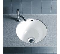 DURAVIT Architec - Lavabo à encastrer par le dessous 325x325mm sans trous de robinetterie avec trop-plein blanc sans WonderGliss