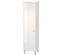 Armoire mi-haute Duravit Brioso Individual, 1 porte, charniÃšres Ã droite, 2 Ã©tagÃšres en bois, 2 Ã©tagÃšres en verre, hauteur min. 133, cm - max. 201,0 cm, largeur min. 27,0 cm - max. 52,0 cm, profondeur min. 19,6 cm - max. 35,9 cm, Couleur (avant/corps): DÃ©cor blanc lustrÃ©, poignÃ©e chromÃ©e - BR1342R1022