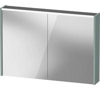Duravit Armoire de Toilette D-Code, Prise Type F (EU, DE), 2 Portes, Champ Lumineux LED en Haut, 1000x700mm, 7 W, DC71070HGHG0000, Couleur: Vert Fjord Mat