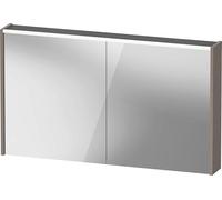 Duravit Armoire de Toilette D-Code, Prise Type F (EU, DE), 2 Portes, Champ Lumineux LED en Haut, 1200x700mm, 9 W, DC7108043430000, Couleur: Basalte Mat