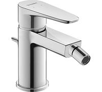 Duravit B.1 Mitigeur de bidet à levier unique (hauteur du bec 78 mm), mitigeur de bidet avec bonde à tirette, cartouche en céramique et limiteur de température, chromé