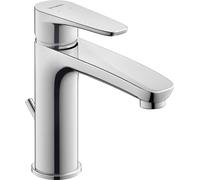 Duravit B11020001 Robinet mitigeur de lavabo chromé avec cartouche en céramique et bonde et raccords flexibles B.1 Taille M Profondeur : 139 mm Pression de fonctionnement : 3 - 5 bar Chromé