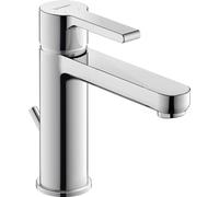 Duravit B21020001 Robinet mitigeur de lavabo chromé avec cartouche en céramique et bonde et raccords flexibles B.2 Taille M Profondeur : 139 mm Pression de fonctionnement : 3 - 5 bar Chromé